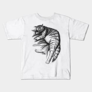 Fat Cat Sleeping Kids T-Shirt